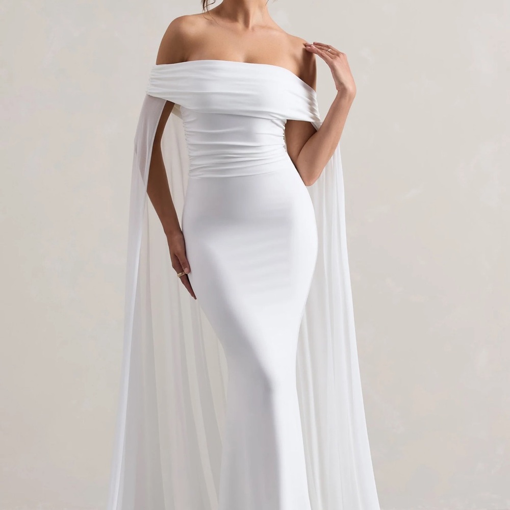 Elegant Off-Shoulder White Dress